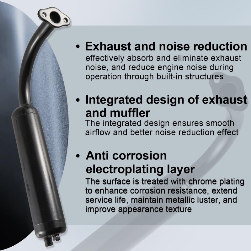 sthus 40mm Black Muffler Stock Exhaust Pipe for 49cc 50cc 60cc 66cc 80cc Motorized Bicycle 2-Stroke - Image 3